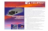 CYCLONE - Tempest Enclosurestempest.biz/admin/media/files/ProjectorEnclosures/Cyclone_e.pdf · Remote Fan Plate (included). Fan cable runs back to Cyclone controller through exhaust
