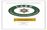 LOS ANGELES COUNTY SHERIFF’S DEPARTMENT ANGELES COUNTY SHERIFF’S DEPARTMENT Audit and Accountability Bureau DETENTION OF INDIVIDUALS AND DATA COLLECTION AUDIT PALMDALE SHERIFF’S