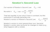 Newton’s Second Law - Boston University Physicsphysics.bu.edu/~duffy/ns540_fall10_notes09/ns540_session09.pdf · Newton’s Second Law ... Spend a few minutes on the first side