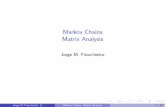 Markov Chains Matrix Analysis - Laboratorio de ...lcd.efn.unc.edu.ar/pdf/2_matrices.pdf · 1 Build one 4 4 stochastic matrix P I MATLAB function: ... Markov Chains Matrix Analysis