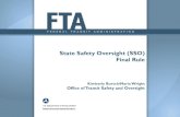 State Safety Oversight (SSO) Final Rule - floridatsn.org · State Safety Oversight (SSO) Final Rule ... SSOA must adopt and distribute State Safety Oversight Program Standards which
