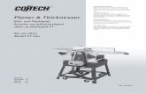 Planer & Thicknesser - Clas Ohlson ·  · 2017-09-26English Planer & Thicknesser, article number: 30-7803, model: PT 60 Please read the entire instruction manual before using and