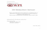Oil Detection Sensor - Worcester Polytechnic Institute · Oil Detection Sensor . Oil Detection Sensor . Oil Detection Sensor . Major Qualifying Project Report completed for a Bachelor