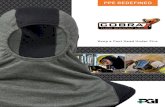 PPE REDEFINED - cobrahoods.com · Exposure to these extreme temperatures both burns the ... molten metal splash and cold weather. Cobra ™ Classic Tactical (SWAT) ... Test results