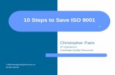10 Steps to Save ISO 9001 - Oxebridge · 10 Steps to Save ISO 9001 r1 Christopher Paris VP Operations Oxebridge Quality Resources ... 20000 25000 30000 35000 40000 wn …