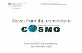 News from the consortium - C2SM Wiki · News from the consortium Swiss COSMO User Workshop ... IMK-AAF: Pollen as IN ... • Calibration of COSMO Model (CALMO) Antigoni Voudouri ...