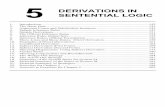 DERIVATIONS IN SENTENTIAL LOGIC - UMass Amherstcourses.umass.edu/phil110-gmh/text/c05.pdf · DERIVATIONS IN SENTENTIAL LOGIC ... 191 21. Pictorial Summary of ... humans repeatedly
