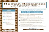 Human Resources ·  · 2017-11-20a more effective, productive and ... onboarding procedures ... Human Resources for Anyone with Newly Assigned HR Responsibilities Human