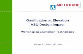 Gasification at Elevation ASU Design Impact · DOthers To mitigate the ...