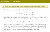 Homework1. Solutions - TCD Mathematicspete/ma2223/2015sol.pdf · Homework1. Solutions 1. ... is at least 1and the triangle inequality holds in any case. Homework1. ... To show that