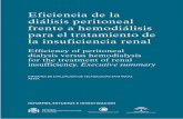 Eficiencia de la diálisis peritoneal frente a hemodiálisis ... · diálisis peritoneal frente a hemodiálisis para el tratamiento de la insuficiencia renal Efficiency of peritoneal