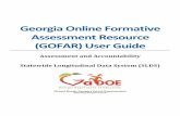 Georgia Online Formative Assessment Resource (GOFAR… · Georgia Online Formative Assessment Resource (GOFAR) User Guide ... Student Proficiency Report by Domain ... The Georgia