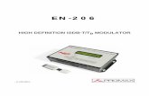 User manual for EN-206 I (high definition ISDB-T/Tb modulator) · * Do not obstruct the ventilation system of the instrument. * To prevent fire or shock hazard, ... Alarm Status: