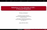 Reflections on Four Decades of CFD -- A Personal …dept.ku.edu/~cfdku/JRV/Jameson.pdfReﬂections on Four Decades of CFD – A Personal Perspective Antony Jameson Aerospace Computing