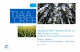 TIAA-CREF Institutional Perspectives on the Asset Class · TIAA-CREF Institutional Perspectives on the Asset Class: ... Institutional Perspectives on the Asset Class ... structure