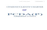 CITIZENS’ / CLIENTS’ CHARTER PCDA (P) Allahabad€¦ ·  · 2017-07-25CITIZENS’ / CLIENTS’ CHARTER PCDA (P) Allahabad Contents ... (e xcept retirement/death benefits of Air