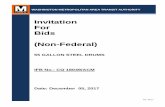 Invitation For Bids (Non-Federal) - Home | WMATA For Bids (Non-Federal) 55 GALLON STEEL DRUMS IFB No.: CQ 18049/ACM Date: December 05, 2017 WASHINGTON METROPOLITAN AREA TRANSIT AUTHORITY