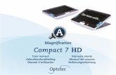 Optelec Compact 7 HD Compact 7 HD User... · HET COMPACT 7 HD MENU ... The purpose of this Directive is, as a first priority, the prevention of WEEE, and in addition, to promote the