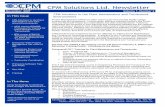 CPM Newsletter V3 - P6 Consulting · CPM Solutions Ltd. Newsletter ... SureTrak, P3, Contractor, P5 and P6. ... Set the Activity Duration Type to Fixed Duration and UPT.