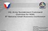HQ, Army Sustainment Command Overview for … Army Sustainment Command Overview for NDIA ... (NAICS) code 561210 ... ￭NAICS 561210, Size Standard: ...