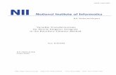 Variable Transformations for Nearly Singular Integrals in ... · ISSN 1346-5597 NII Technical Report Variable Transformations for Nearly Singular Integrals in the Boundary Element