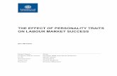 THE EFFECT OF PERSONALITY TRAITS ON LABOUR MARKET …€¦ ·  · 2015-11-17THE EFFECT OF PERSONALITY TRAITS ON LABOUR MARKET SUCCESS !! ... According to Judge, Higgins, Thoresen,