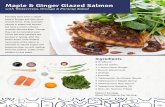 Maple & Ginger Glazed Salmon - Blue Apron Teaspoons Sesame Oil 2 Skin-On Salmon Fillets Makes 2 Servings About 590 Calories Per Serving Recipe #107 Parsnips have been a staple food