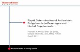 Rapid Determination of Antioxidant Polyphenols in ... Determination of Antioxidant Polyphenols in Beverages and Herbal Supplements Pranathi R. Perati, ... Flavanols or catechins Good