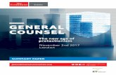 Economist General Counsel Summit 2017 – The new age of ...€¦ · The new age of protectionism London November 2nd 2017 GENERAL COUNSEL generalcounsel.economist.com @EconomistEvents