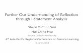 Further Our Understanding of Reflection through I-Statement Analysis€¦ ·  · 2013-06-11Further Our Understanding of Reflection through I-Statement Analysis Sherri Yi-Chun Wei