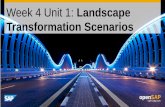 Week 4 Unit 1: Landscape Transformation Scenarios€¦ · System merge of multiple source systems into one ... Landscape Transformation Scenarios The SAP S/4HANA ... openSAP_s4h5_Week_4_Unit_1_scenarios_Presentation.pdf