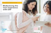Modernizing the User Experience with SAPexperience.sap.com/files/UX_Overview_e-brochure.pdf · Modernizing the User Experience with SAP ... SAP Smart Business combines multiple SAP
