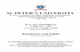 St. PETER’S UNIVERSITY - rist.co.in A Economics.pdf · 2 St. PETER’S UNIVERSITY St. PETER’S INSTITUTE OF DISTANCE EDUCATION Chennai – 600 054. Code No. – 303 B.A. (ECONOMICS)