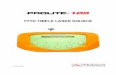 User manual for PROLITE-105 (FTTH triple laser source) · SAFETY NOTES Read the user’s manual before using the equipment, mainly "SAFETY RULES" paragraph. The symbol on the equipment
