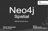 Neo4j - ODBMS.org · Why Spatial? Complex data Multiple indexing ... Shapefiles suck. Persistence backends in GIS Shapefiles PostGIS ... Spring Django Roo. OpenStreetMap.