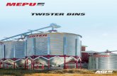 TWISTER BINS - Mepu · The round Twister bins are known all over the world. ... pending on the silo size with straight, ... Generation Rocket ventilation system bringing