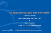 Understanding Lean Transformation - Results … Lean...shifting its business model . ... 4.Clean brew basket and server 5.Load brew . basket 6.Brew coffee ... Lean has become a very