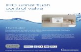 IRC urinal flush control valve - Cistermiser | Home to flow into the cistern. During the last five minutes of the 30 minute cycle the sensor ‘looks’ for movement. If no movement