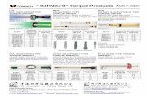 “TOHNICHI” Torque Products Made in Japan - Che Scientific · A high-precision tool for the fine torque measurements required in inspection research and assembly of small parts,