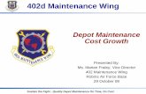 402d Maintenance Wing · C-130 Equivalent Baseline Hours (EBH) Example FY00 FY01 FY02 FY03 FY04 FY05 FY06 FY07 FY08 ... CBM+. MSG-3. Expands HVM to be “scalable and transportable