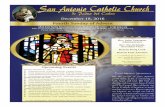 Fourth Sunday of Advent - San Antonio Catholic Churchsanantoniochurch.org/pdfs/bulletins/2016/16_bulletin... ·  · 2018-01-25Fourth Sunday of Advent Upcoming Events . San Antonio