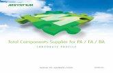 Total Components Supplier for PA FA BA - M-System€¦ ·  · 2018-05-08Total Components Supplier for PA / FA / BA CORPORATE PROFILE ... Paperless recorder 3VR Series ... Multi-function