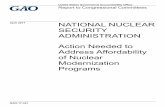 GAO-17-341, NATIONAL NUCLEAR SECURITY ... Affordability of Nuclear Modernization Programs April 2017 GAO-17-341 United States Government Accountability Office United States Government