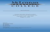 Alcohol and Other Drug Prevention Drug Free Schools and ...€¦ · Drug Free Schools and Communities Act September 2014 - May 2016 ... states that “McLennan Community College shall