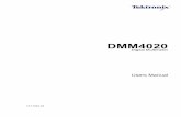 DMM4020 Digital Multimeter Users Manual · Users Manual ii Environment ... 4-16. Measurement Units Output with Format 2 ... EC Declaration of Conformity—EMC ...