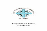 Cover Employment Policy Handbook - Amazon S3s3.amazonaws.com/.../151098/Complete_Employment_Handbook.pdfTHE EPISCOPAL DIOCESE OF ARIZONA EMPLOYMENT POLICY HANDBOOK TABLE OF CONTENTS