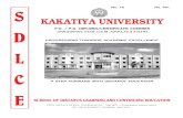 KAKATIYA UNIVERSITY - SDLCE, KU Prospectus17-18.pdf20 LIST OF STUDY CENTRES 1. SDLCE, Kakatiya University, Warangal 2. University Arts & Science College, Subedari, Warangal 3. Siddartha