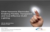 Silver Nanowire Electrodes: Enabling Flexible, Transparent … ·  · 2015-02-06Silver Nanowire Electrodes: Enabling Flexible, Transparent and Cost Effective OLED ... Flexible and