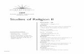 HIGHER SCHOOL CERTIFICATE EXAMINATION Studies of Religion II€¦ ·  · 2010-09-20HIGHER SCHOOL CERTIFICATE EXAMINATION Studies of Religion II ... 2009 HIGHER SCHOOL CERTIFICATE