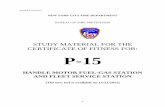 P-15 Study Material 10-31-13 - Welcome to NYC.gov | … MATERIAL AND TEST DECRIPTION..... III FIRE STATISTICS AND FACTS..... 1 PART 1. INTRODUCTION..... 2 1.1 Permit ...